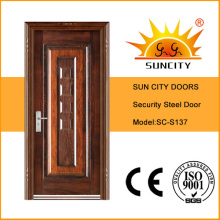 China Metal Copper Steel Door, Exterior Steel Door (SC-S137)